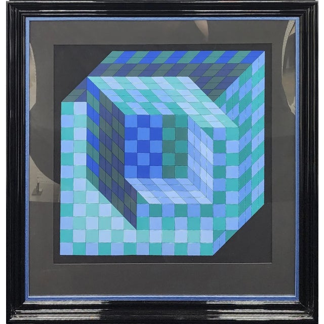 Original Silkscreen by Victor Vasarely circa 1980. We bought this print in Atlanta from an art dealer who said it was from...