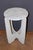 Wood Pedestal Table in White Lacquered Wood and Marble, 1970s For Sale - Image 7 of 14