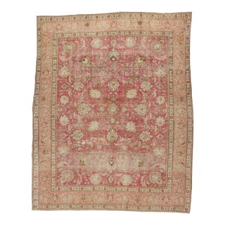 Vintage Oversized Persian Tabriz Rug - 10'1" x 12'6" For Sale