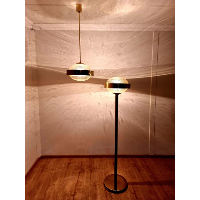 Pendant & Floor Lamp from Kamenický Šenov, Set of 2 For Sale - Image 4 of 12