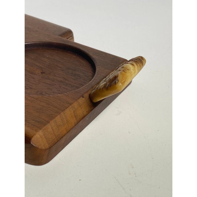 Art Deco Wooden Coaster, France, 1940s For Sale - Image 6 of 8