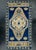 Blue Turkish Mini Rug Oriental Hand Knotted Vintage Rug 1'11" x 3'8" #16643 For Sale - Image 8 of 8