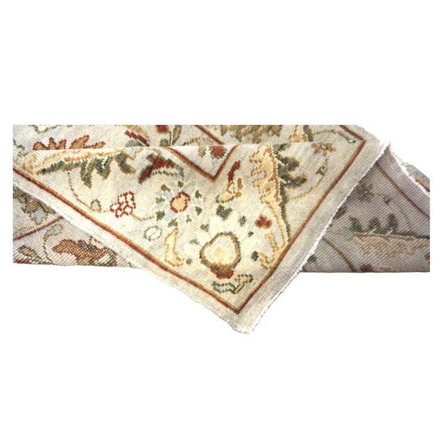 Afghan Wool Sultanabad Master 3x5 Ivory, Red, & Green Handmade Area Rug #1143658 For Sale In Houston - Image 6 of 7