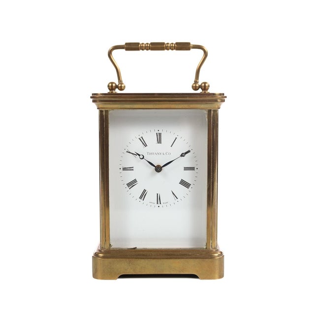 Tiffany & Co. Vintage Brass Carriage Clock Chairish