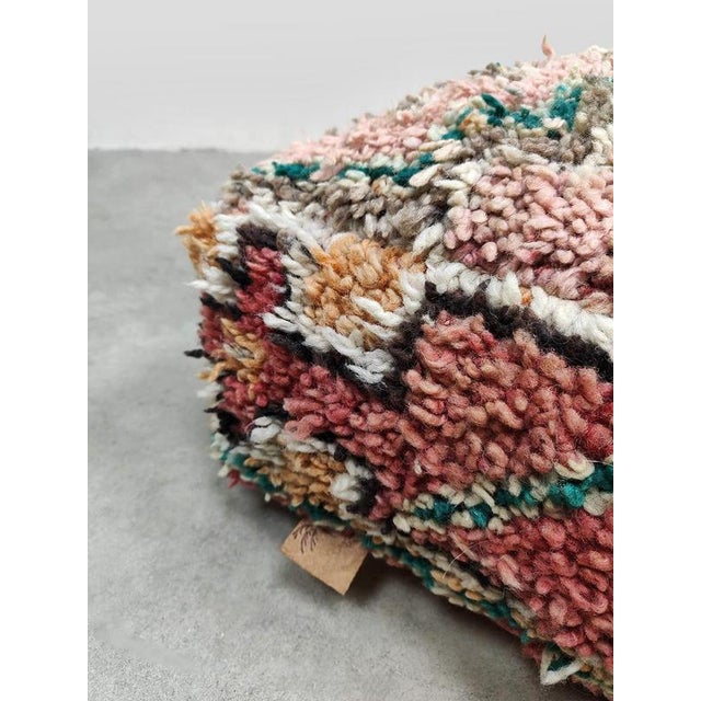 Brown Vintage Moroccan Kilim Wool Cushion, 1970s For Sale - Image 8 of 8