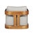 Wood Paradiso Outdoor Solid Teak Swivel Chair - Gray Fabric For Sale - Image 7 of 11
