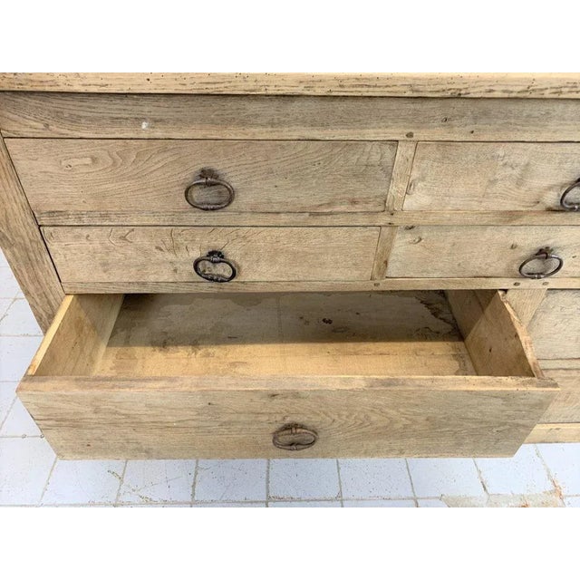 Wood French Country Oak Double Sided Architects Plan Chest For Sale - Image 7 of 11