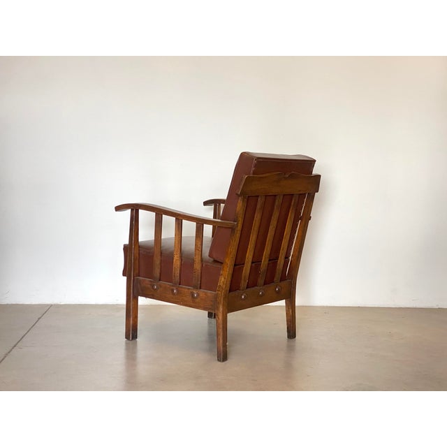 Set of Rustic Oak Armchairs, 1960s For Sale - Image 10 of 16