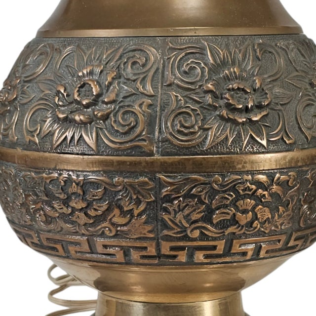 Pair Hollywood Regency Brass Dragon Table Lamps James Mont Style 20" For Sale In San Francisco - Image 6 of 12