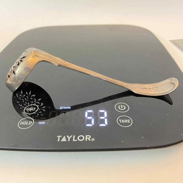 Victorian Sugar Sifter Sterling Silver 1871 Antique Hyam Hyams Marshall Fields Spoon For Sale - Image 10 of 13