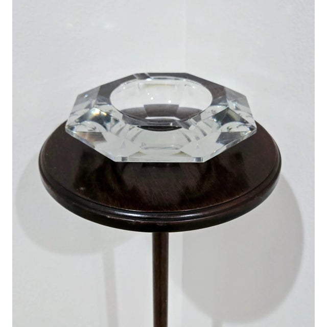 Mid-Century Modern Val Saint Lambert Belgian Crystal Ashtray – Signed, 7.5" Octagonal For Sale - Image 3 of 7