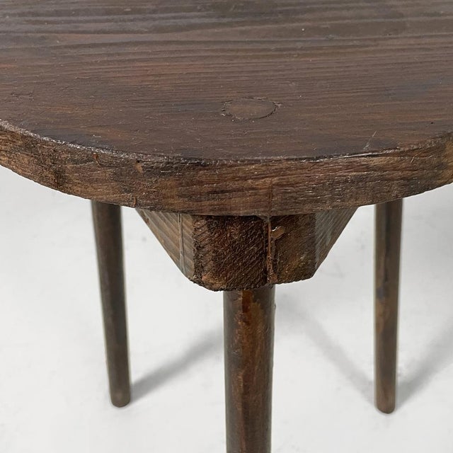 Wood Italian 19th Century Style Side Table or Stool in Wood, 1930s For Sale - Image 7 of 12