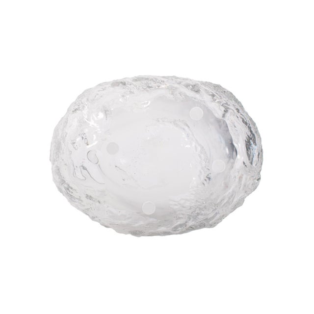 Portage Ice Clear Abstract Glass Vase- Short For Sale - Image 9 of 11