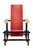 Late 20th Century Red and Blue Chair by Gerrit Rietveld for Cassina For Sale - Image 5 of 8