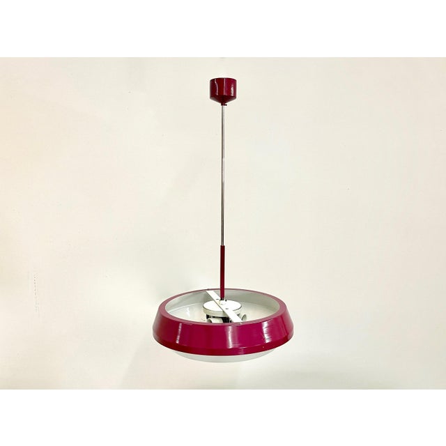 Pink Mid-Century Pendant Lamp No 21331 from Drupol, 1960s For Sale - Image 8 of 11
