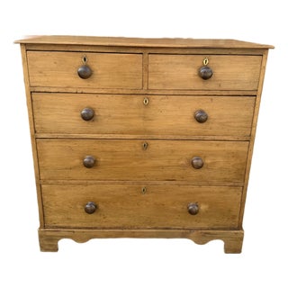 19th Century English Pine Chest of Drawers For Sale