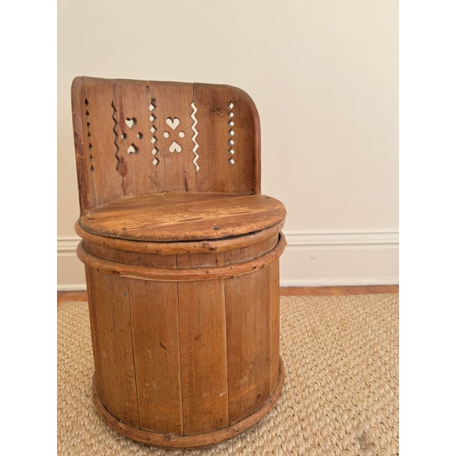 Early 19th Century Early 19th C Swedish Kubbstol Chair, in Alpine Pine For Sale - Image 5 of 9