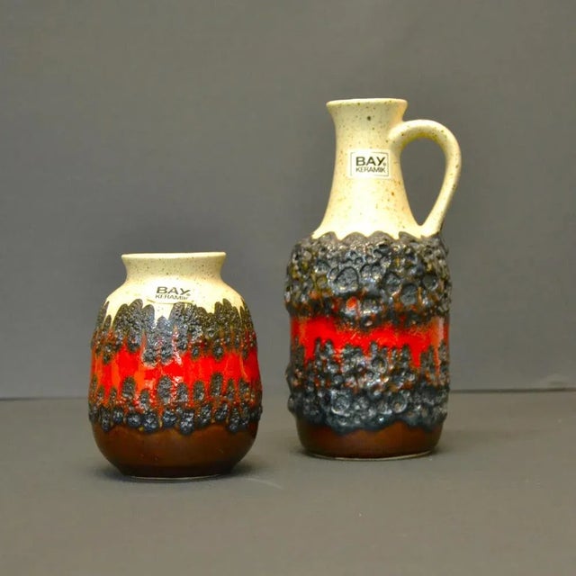 Lawa Vases from Bay Keramik, 1970s, Set of 2 For Sale - Image 13 of 13