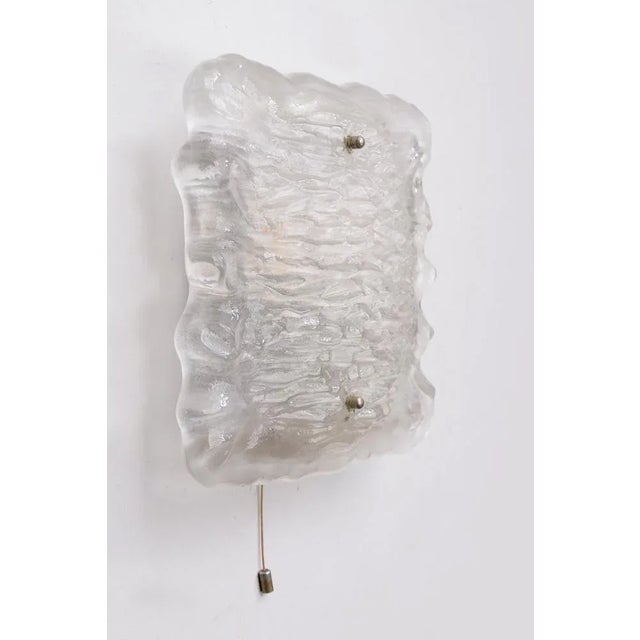 Large Wall Lamp of Frosted Glass, Germany, 1960s For Sale - Image 3 of 10