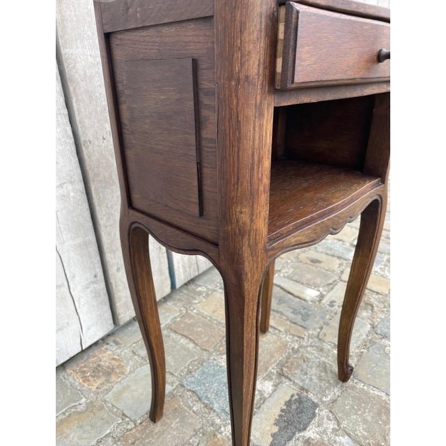 Mid-Century Modern Oak Bedside Table, 1930s For Sale - Image 3 of 7