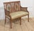 Hollywood Regency Painted Satinwood and Caned Settee, 1890s For Sale - Image 3 of 10