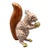 Vintage MCM Herend Rust Fishnet Squirrel Figurine For Sale