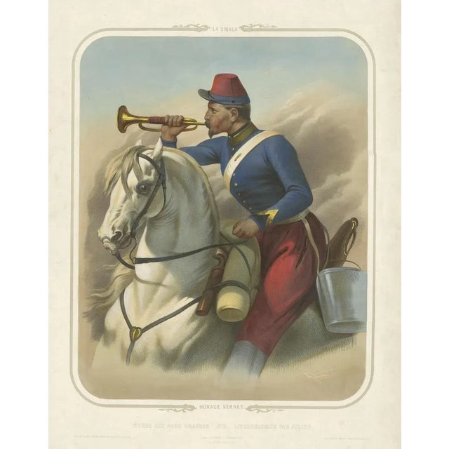 French Cavalryman During the Battle of the Smala, 1845, Paper For Sale - Image 5 of 5