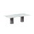 White Carrara Marble and Cast Aluminum Doris Dining Table by Fred & Juul For Sale