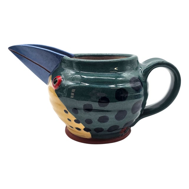 This earthenware jug and sugar bowl pair is part of Gillian McMillan’s noted “Avix” series, a body of studio pottery...