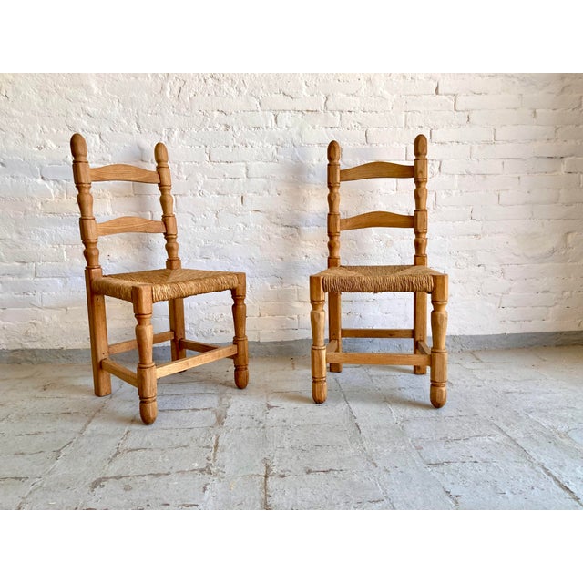 Both chairs are solid and sturdy; the frame has already been thoroughly cleaned, and the natural straw seat is in...