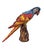 2000 - 2009 Vintage Italian Majolica Glazed Ceramic Parrot / Macaw Figurine on Tree Stump Base For Sale - Image 5 of 12