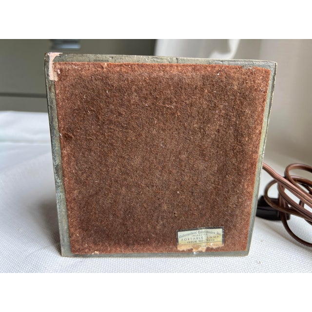 Vintage Mid 20th Century French Empire Fluted Brass Lamp With Butterfly Finial For Sale - Image 10 of 11