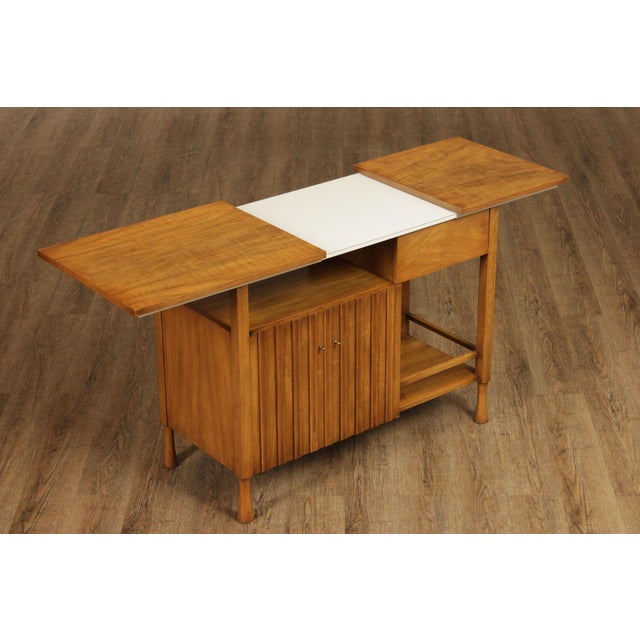 Mid-Century Modern John Widdicomb Mid Century Modern Walnut Bar Cabinet For Sale - Image 3 of 18