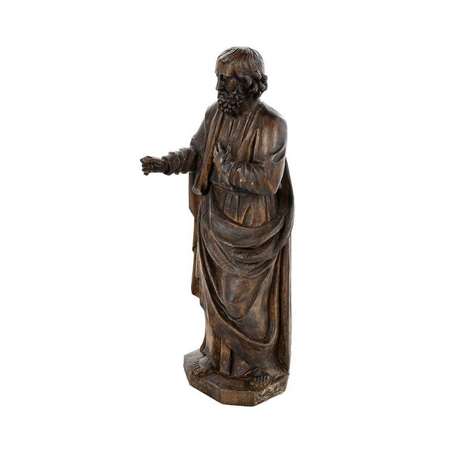 Sculpture of the seventeenth century representing Saint Joseph in wood. This piece is designed in the style of the...