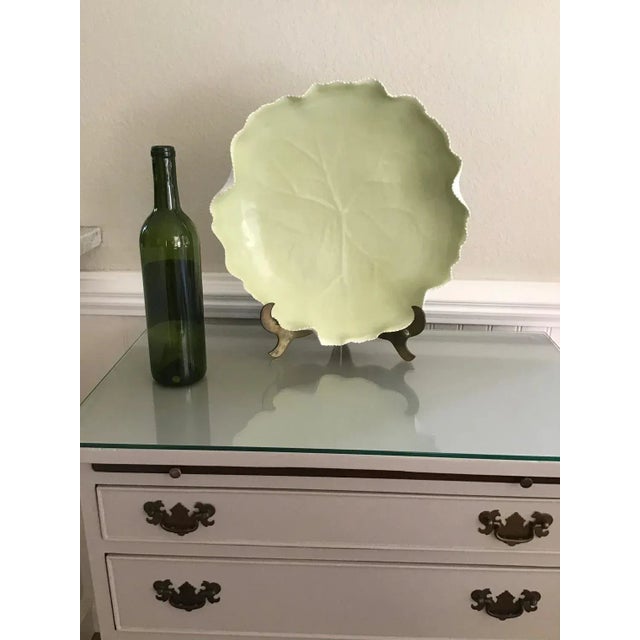 2000 - 2009 Large Fine Bone China Leaf Platter For Sale - Image 5 of 11