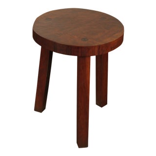 Vintage 3 Leg Round Stool or Taboret For Sale