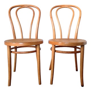 Bistro Chairs in Bent Beechwood by ZPM Radomsko for Thonet, 1960s, Set of 2 For Sale