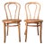 Bistro Chairs in Bent Beechwood by ZPM Radomsko for Thonet, 1960s, Set of 2 For Sale