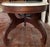 Mid 20th Century French Provincial Style Oval Marble-Top Coffee Table | Italian Marble | Carved Rose Appliqué | X-Stretcher Base For Sale In Houston - Image 6 of 12