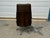 Vintage Mid-Century Modern Olive Velvet High Back Executive Office Chair For Sale - Image 9 of 12