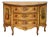 Mid-Century Italian Painted Demi-Lune Commode With Floral and Figural Panel For Sale