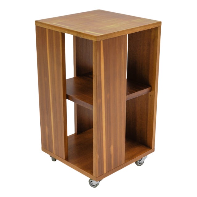 Scandinavian Rollable 4-Sided Bookcase in Pine, 1960s For Sale