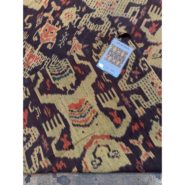 Mid 19th Century Mid-19th Century Indonesian Ikat Textile Tapestry - 4'' X 4'4'' For Sale - Image 5 of 5