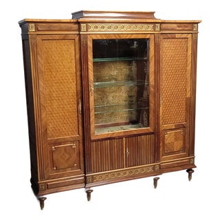 Louis XVI Style Bookcase in Wood For Sale