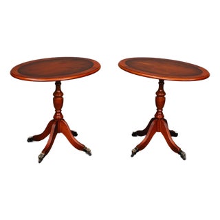 English Style Side Tables in Mahogany, Set of 2 For Sale