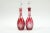 1960s Czech Hand Carved Glass Bottles with Tops - A Pair For Sale - Image 4 of 4