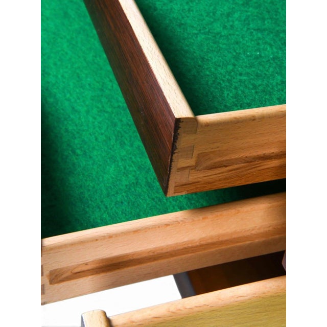 Mid 20th Century Danish Modern Rosewood Hutch Bookcase by Omann Jun, Model 10 | Glass Doors For Sale - Image 9 of 11