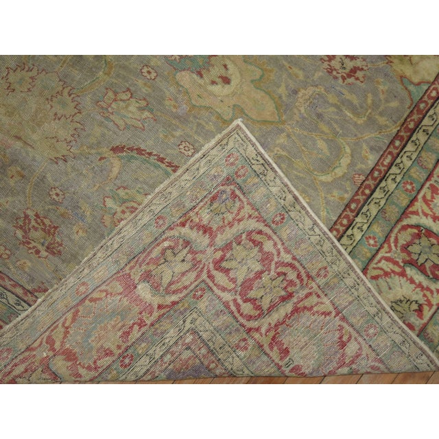 Fine Gray Antique Turkish Sivas Rug For Sale - Image 17 of 18