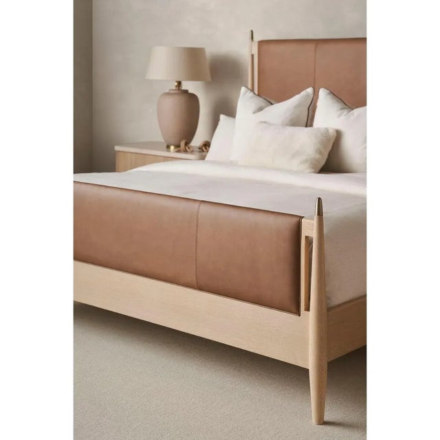 Leather King Bed Frame For Sale - Image 9 of 9