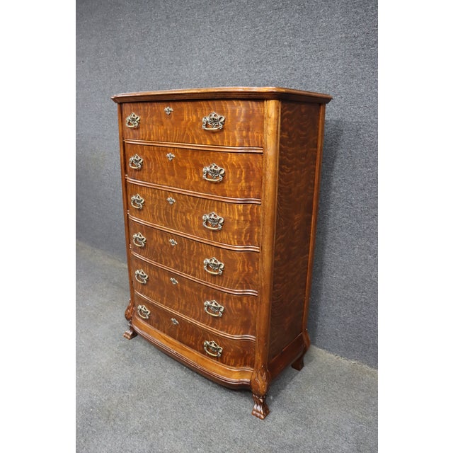 Pulaski Furniture Victorian Revival Quarter-Sawn Oak Gentleman’s Chest For Sale - Image 4 of 9